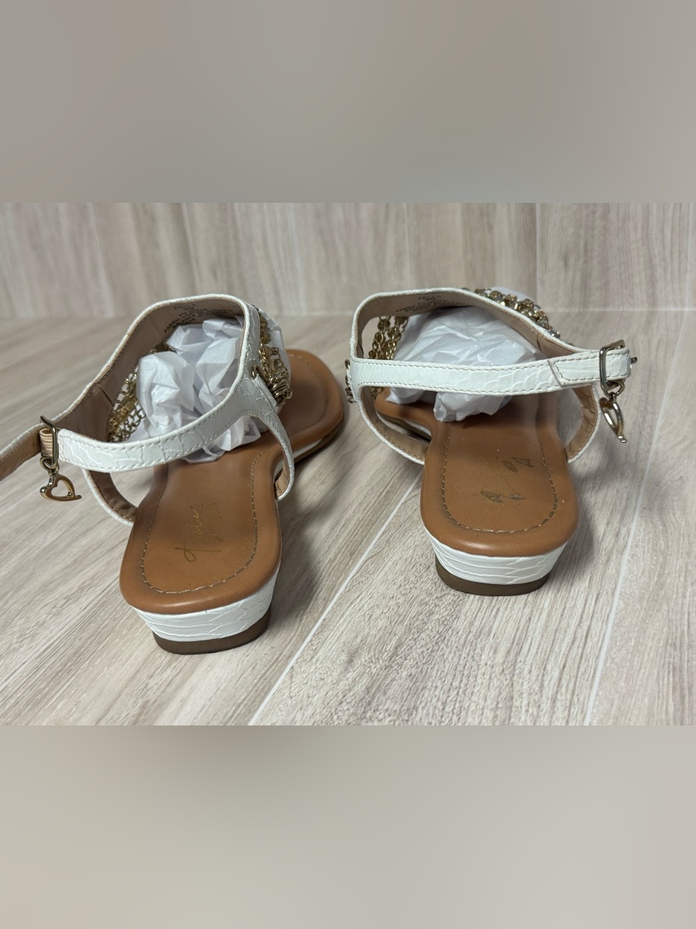 Thalia Sodi White Jeweled T-Strap Sandals - Picture 7 of 7